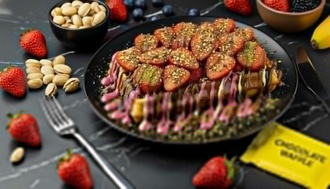 Çilek Şöleni Waffle (Large) görseli