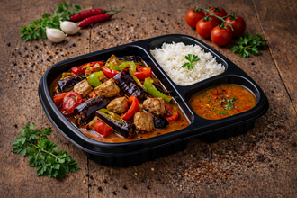 Kuşbaşı Etli Patlican Kebabı & Pilav & Çorba görseli