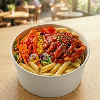 Kovada Domates Soslu Tavuklu Penne görseli