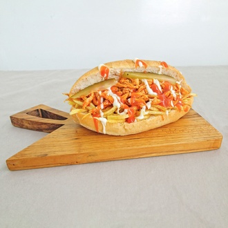 Cheddarlı Patso Sandviç + Soğan Halkası ( 6 Lı) + Ayran (17 Cl ) görseli