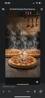 Muhteşem Üçlü 3 Adet Karışık Pizza 1Litre Cola görseli