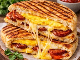 Yumurtalı Sucuklu Kaşarlı Tost görseli