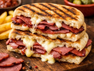 Füme Etli Kaşarlı Tost görseli