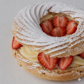 Çilekli Paris Brest görseli