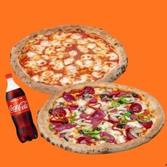 Classico Pizza + Margherita Pizza (32 Cm) + 1 Lt. Coca-cola görseli