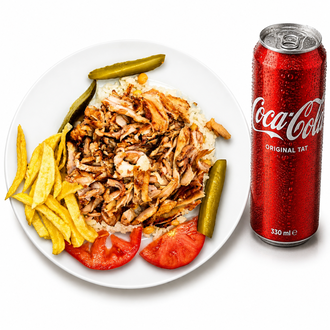 Pilav Üstü Tavuk Döner +Coca Cola görseli