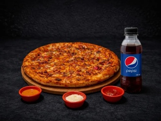Orta Boy Kasap Sucuklu Pizza & Pepsi (250 Ml) görseli