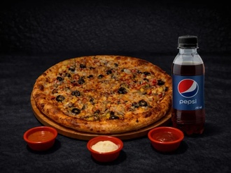 Orta Boy Vejeteryan Pizza & Pepsi (250 Ml) görseli