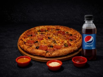Karışık Orta Boy Pizza & Pepsi (250 Ml) görseli