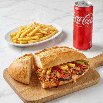Etibeyaz Tavuk Döner Üç Çeyrek Ekmek Menü görseli