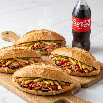 4'Lü Tam Ekmek Arası Tavuk Döner Menüsü görseli