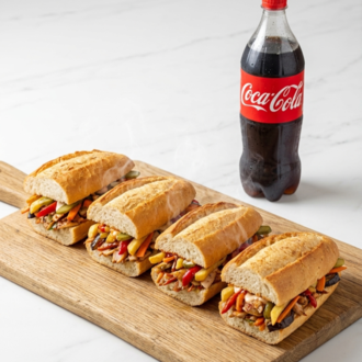 4'Lü 3/4 Ekmek Arası Tavuk Döner Menüsü görseli
