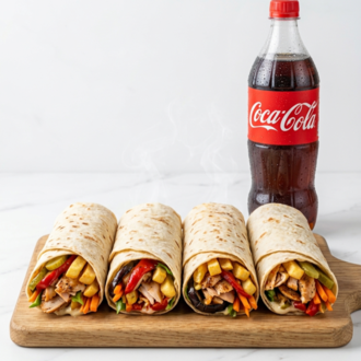 4'Lü Tavuk Döner Dürüm Menüsü görseli