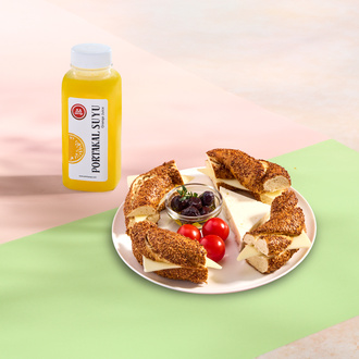 Simit Tabağı + Portakal Suyu görseli