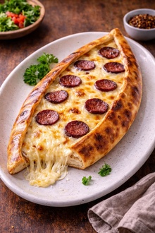 Kaşarlı Sucuklu Karadeniz Pide görseli