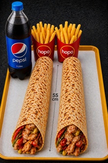 Zurna Dürüm 2'Li Menü (2 Zurna+ 2 Patates+1 Litre Kola görseli
