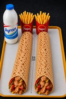 Zurna Dürüm 2'Li Menü (2 Zurna+2 Patates+1 Litre Ayran görseli