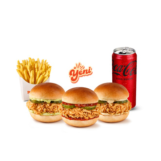3 Kalp Mini Burger Menü görseli