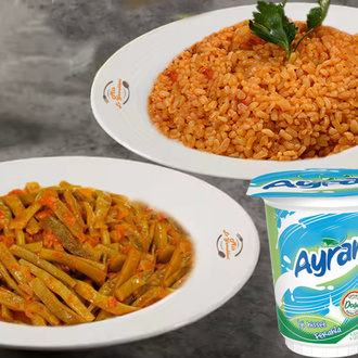 Menü 4 Taze Fasulye Bulgur Pilavı + Ayran görseli
