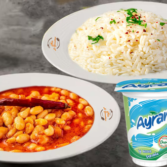 Menü 2 Pirinç Pilavı Kuru Fasulye + Ayran görseli