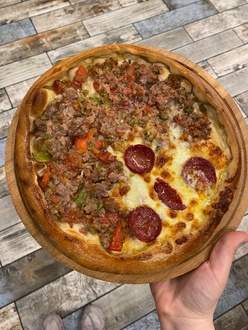 Karışık Trabzon Usulü (Yuvarlak) Pide görseli