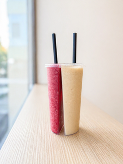 İkili Bardak Vişne&muz Smoothie (Protein Tozu İlaveli Seçenek) görseli