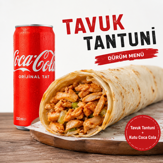 Dürüm Tavuk Tantuni (90 Gr)+coca Cola Menü (330 Ml) görseli