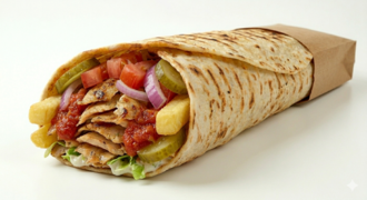 Çift Lavaşlı Esnaf Tavuk Dürüm Döner görseli
