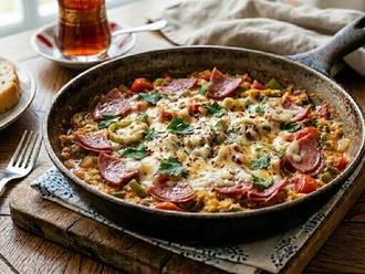Salamlı Kaşarlı Menemen görseli