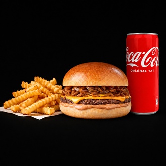 Co Single Smash Burger & Coca Cola Menü görseli