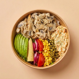Kremalı Mantarlı Tavuk Bowl görseli