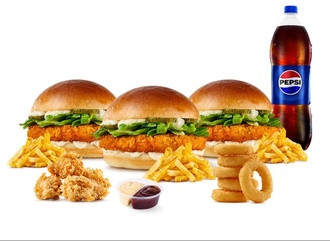 3'Lü Ekonomik Tavuk Burger Menü görseli