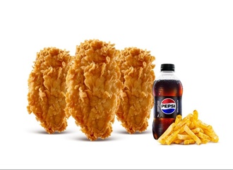 Crunchy Wings Çıtır Tavuk Kanat Menü (3 Adet) görseli
