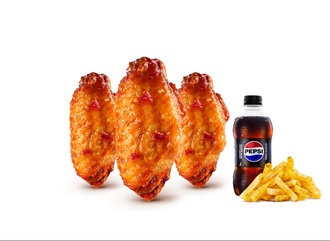 Sweet Chili Wings Soslu Tavuk Kanat Menü (3 Adet) görseli