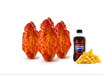 Buffalo Wings Soslu Tavuk Kanat Menü (3 Adet) görseli