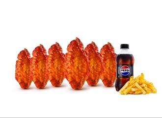 Buffalo Wings Soslu Tavuk Kanat Menü (6 Adet) görseli