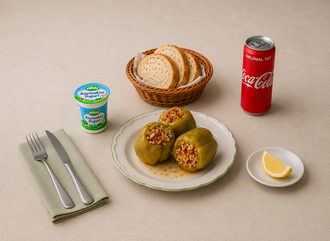 Biber Dolması + Coca Cola 330 Ml görseli