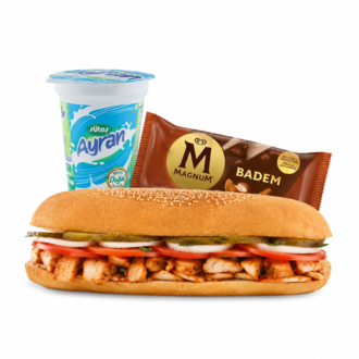 Algida Ekmek Arası Döner Menü (Magnum Mini Badem) görseli