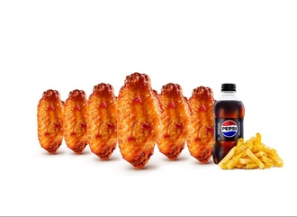 Sweet Chili Wings Soslu Tavuk Kanat Menü (6 Adet) görseli