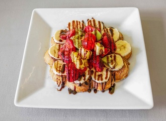 Frambuaz Çikolatalı Waffle görseli