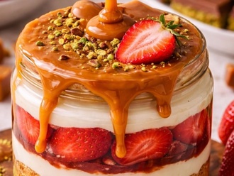 Karamelli Kavanoz Künefe Waffle görseli