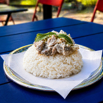 Kremalı Mantarlı Tavuklu Pilav görseli