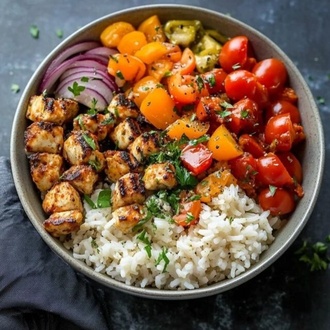 Basmati Pesto Soslu Tavuk Bowl görseli
