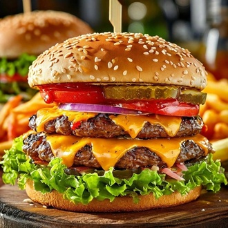 İki Katlı Hamburger görseli