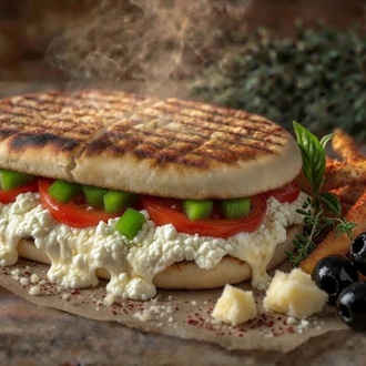 Fethiye Tulum Peynirli Bazlama Tost & Patates Kızartması görseli