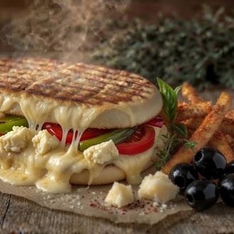 Mihaliç Peynirli Bazlama Tost & Patates Kızartması görseli