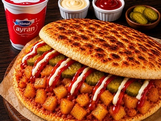 Patatesli Bazlama + İtimat Büyük Ayran görseli
