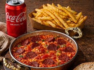 Tereyağlı Sucuklu Menemen (Patates + Kola) görseli