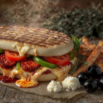 Adana Acılı Bazlama Tost & Patates Kızartması görseli