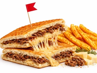 Dana Kavurmalı Eski Kaşarlı Bazlama & Patates Kızartması görseli
